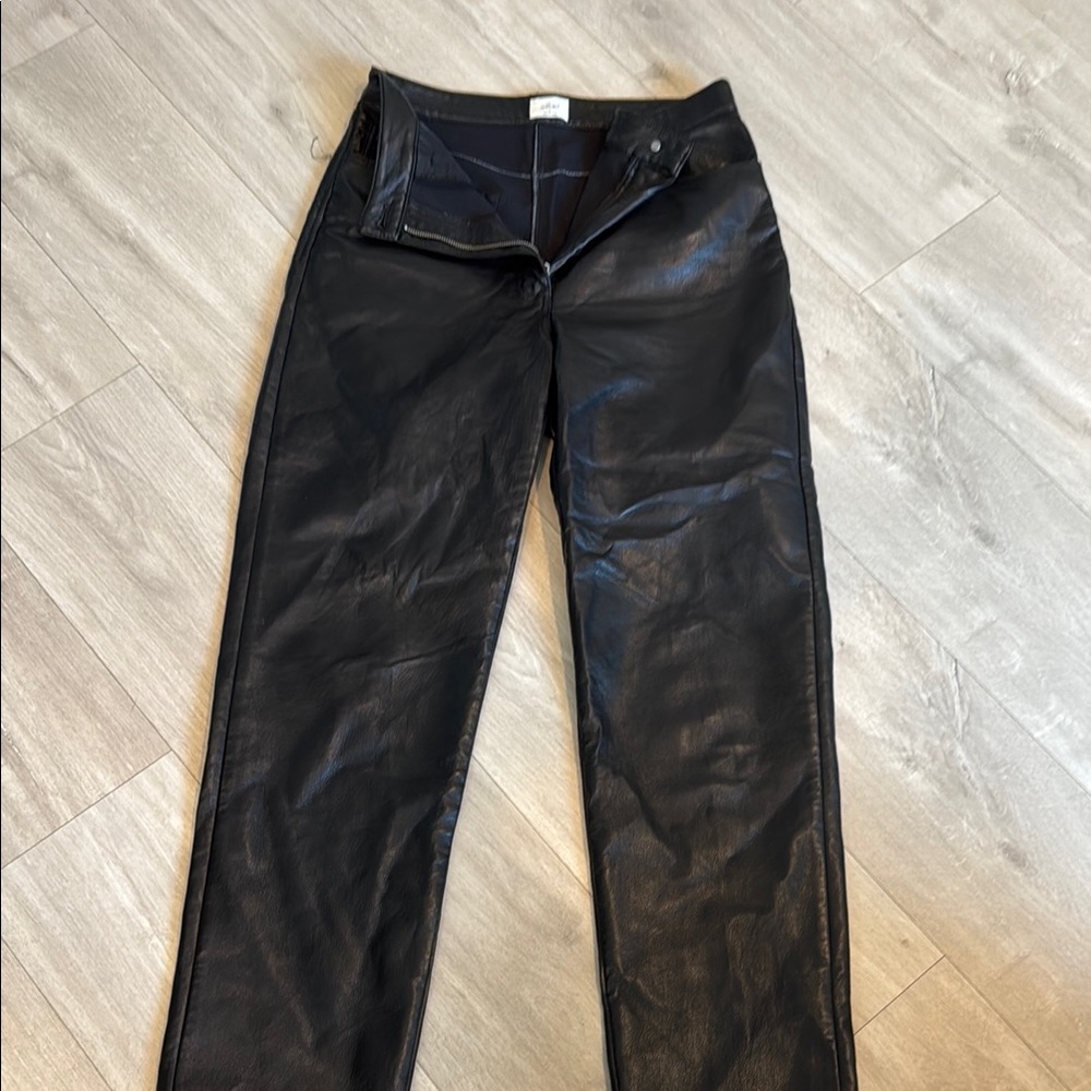Wilfred black leather pants